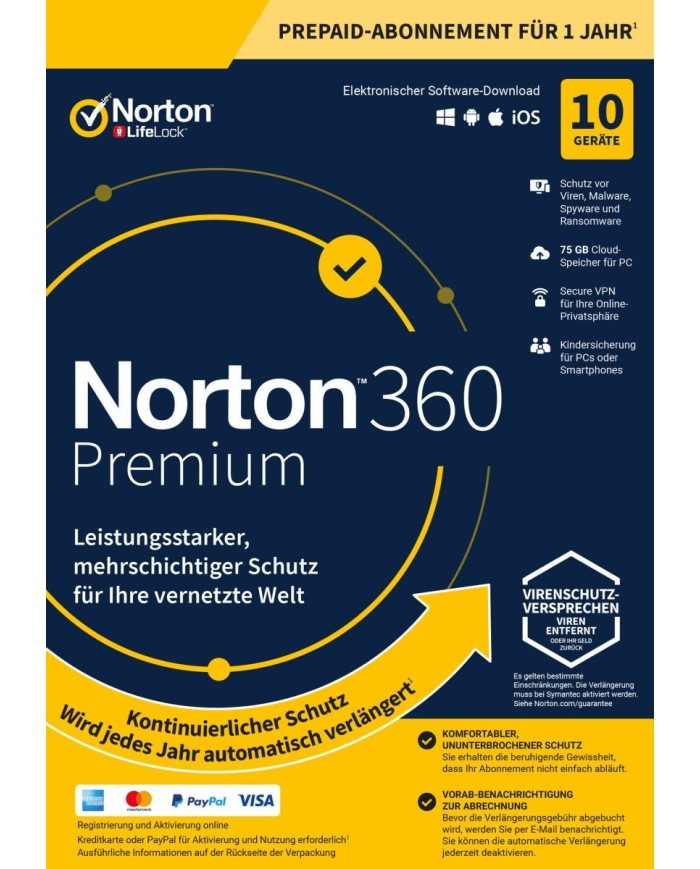 Norton 360 Premium inkl. 75GB MD