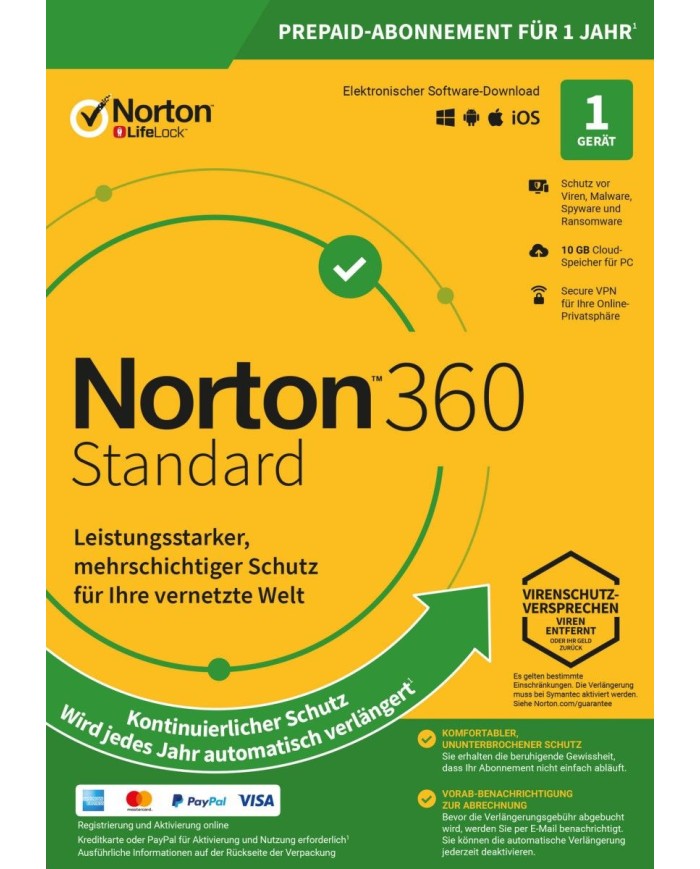 Norton 360 Standard inkl. 10GB MD