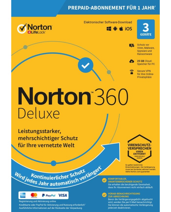 Norton 360 Deluxe inkl. 25GB MD